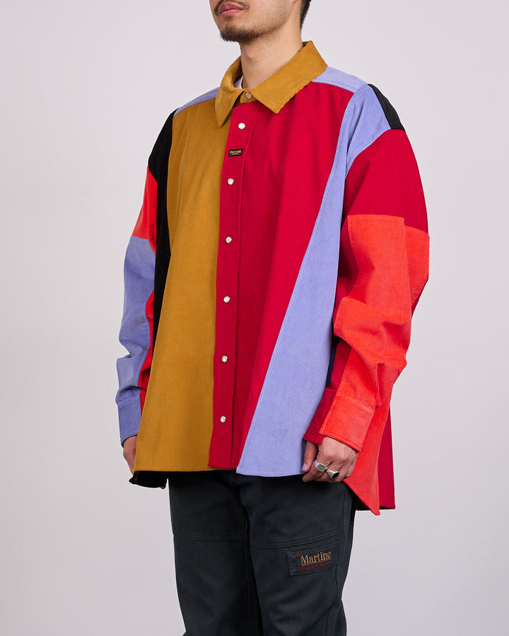 Martine Rose Panelled Button Overshirt Multi