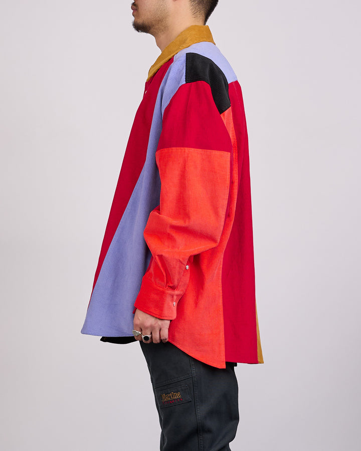 Martine Rose Panelled Button Overshirt Multi