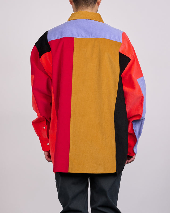 Martine Rose Panelled Button Overshirt Multi