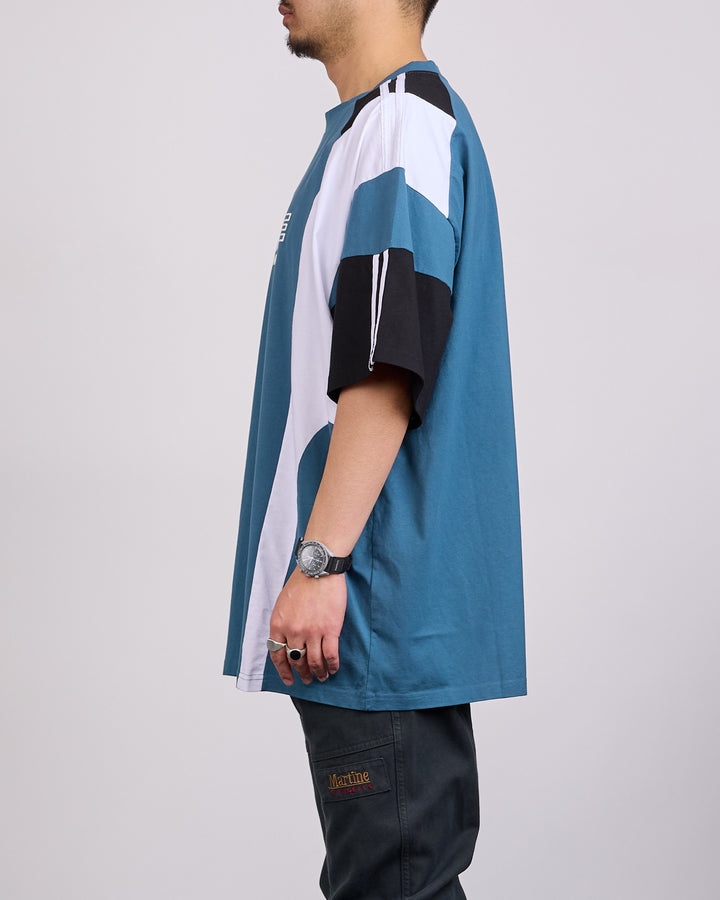 Martine Rose Panelled Oversized T-Shirt Blue Agean Rose