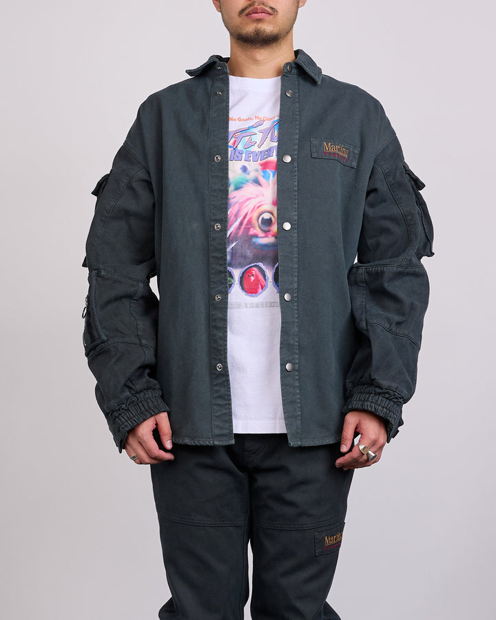 Martine Rose Utility Sleeve Button Shirt Green