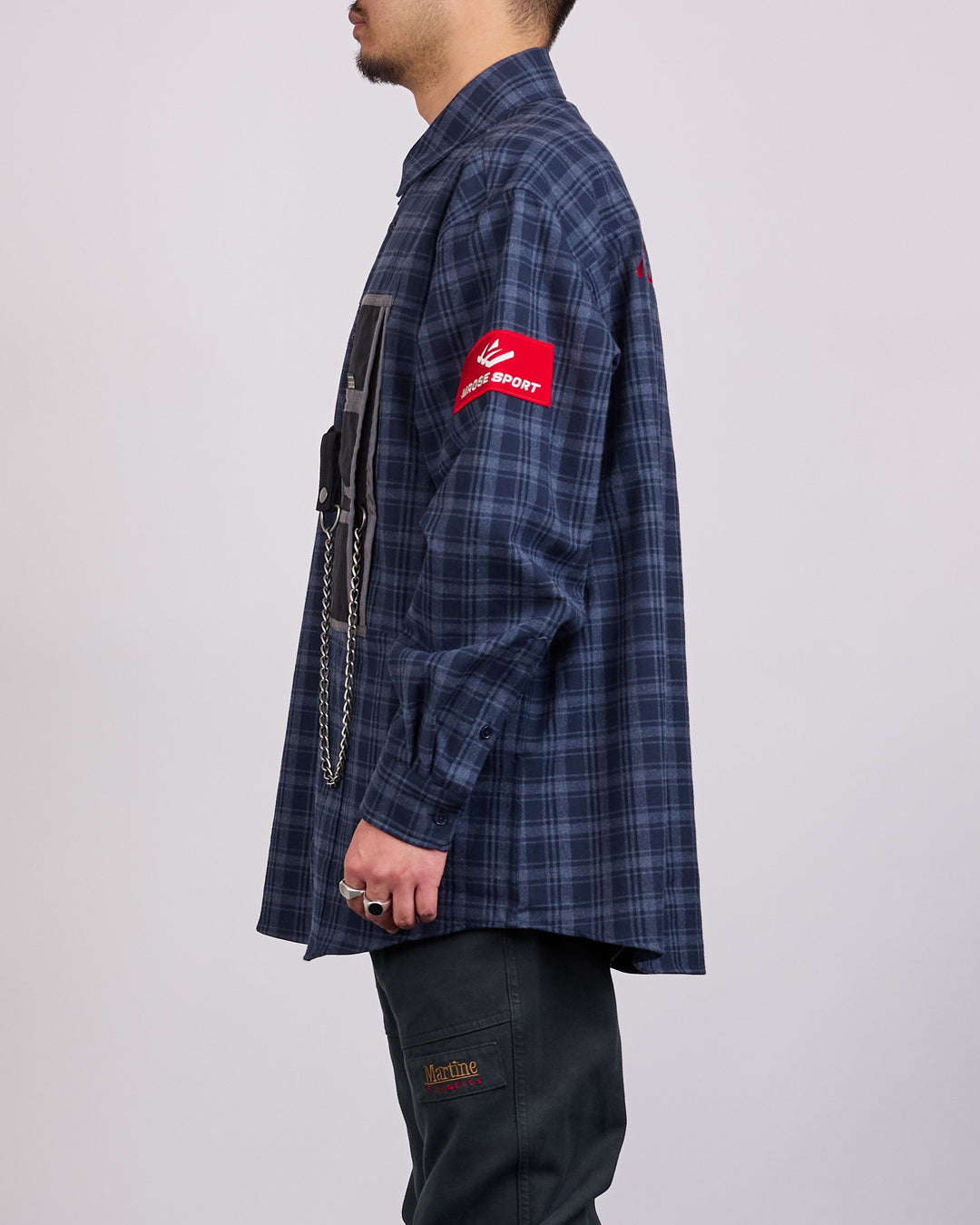 Martine Rose Wallet Button Shirt Blue