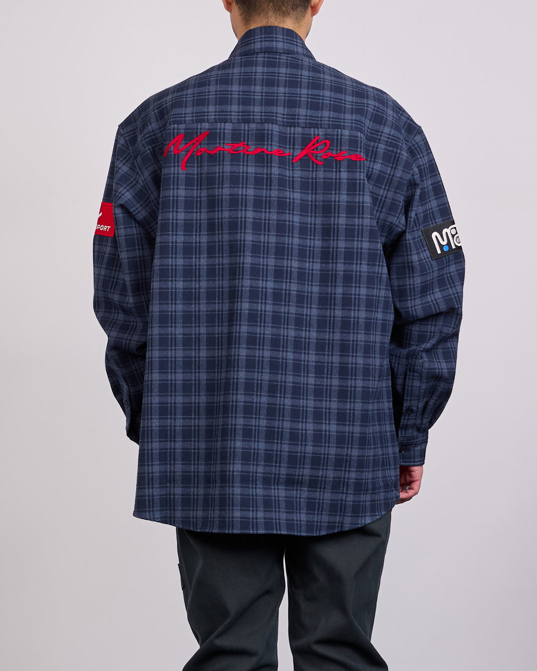 Martine Rose Wallet Button Shirt Blue