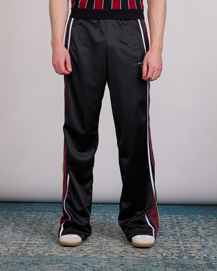 Martine Rose Wide Leg Trackpant Black Burgundy