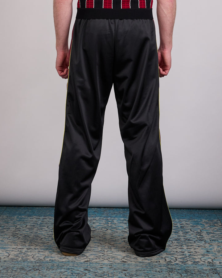 Martine Rose Wide Leg Trackpant Black Burgundy