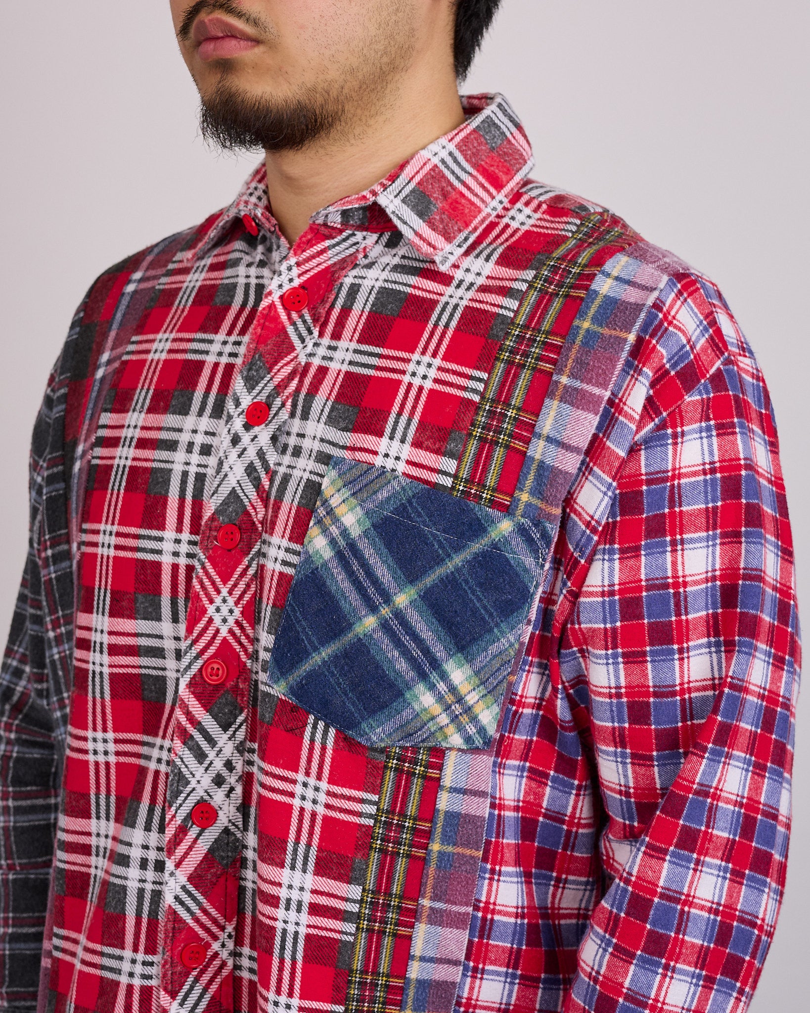 Needles 7-Cuts Flannel Rebuild Button Shirt Assorted Plaids – LESS 17