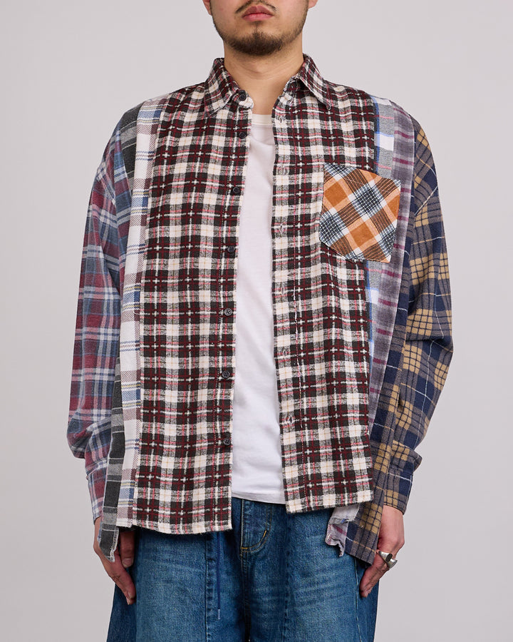 Needles 7-Cuts Wide Flannel Rebuild Button Shirt Assorted Plaids