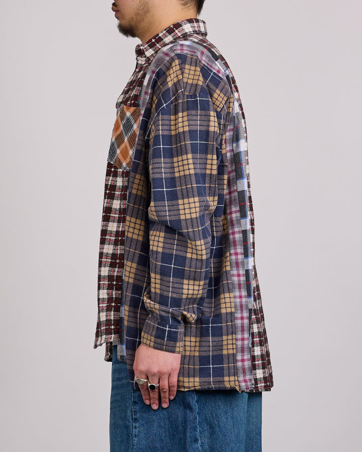 Needles 7-Cuts Wide Flannel Rebuild Button Shirt Assorted Plaids