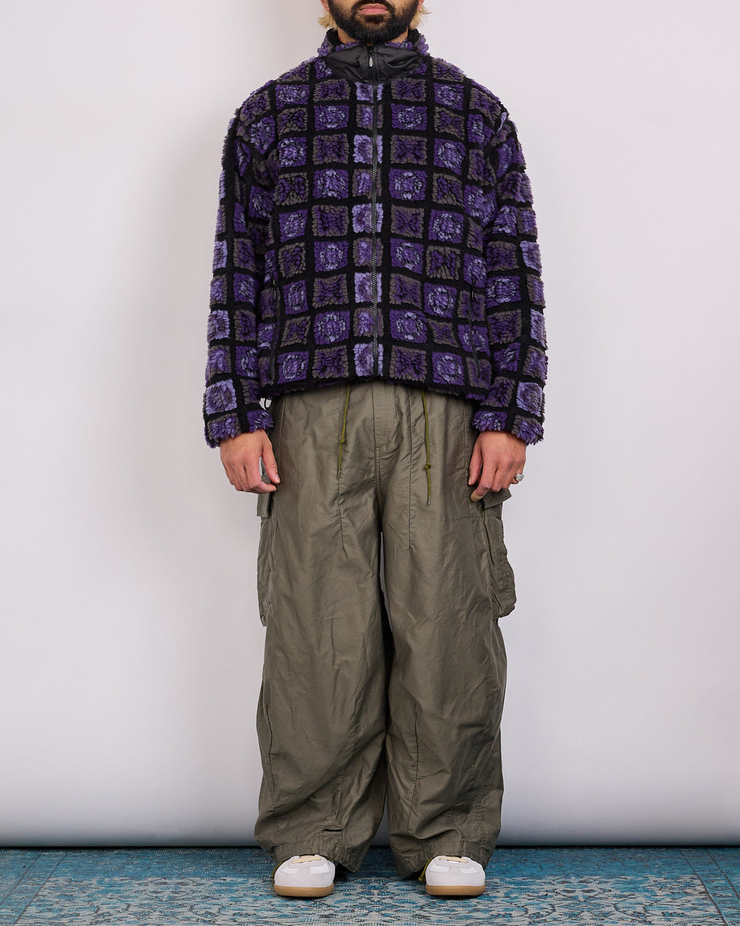 Needles Acrylic Pile Fur Jacket Dark Purple