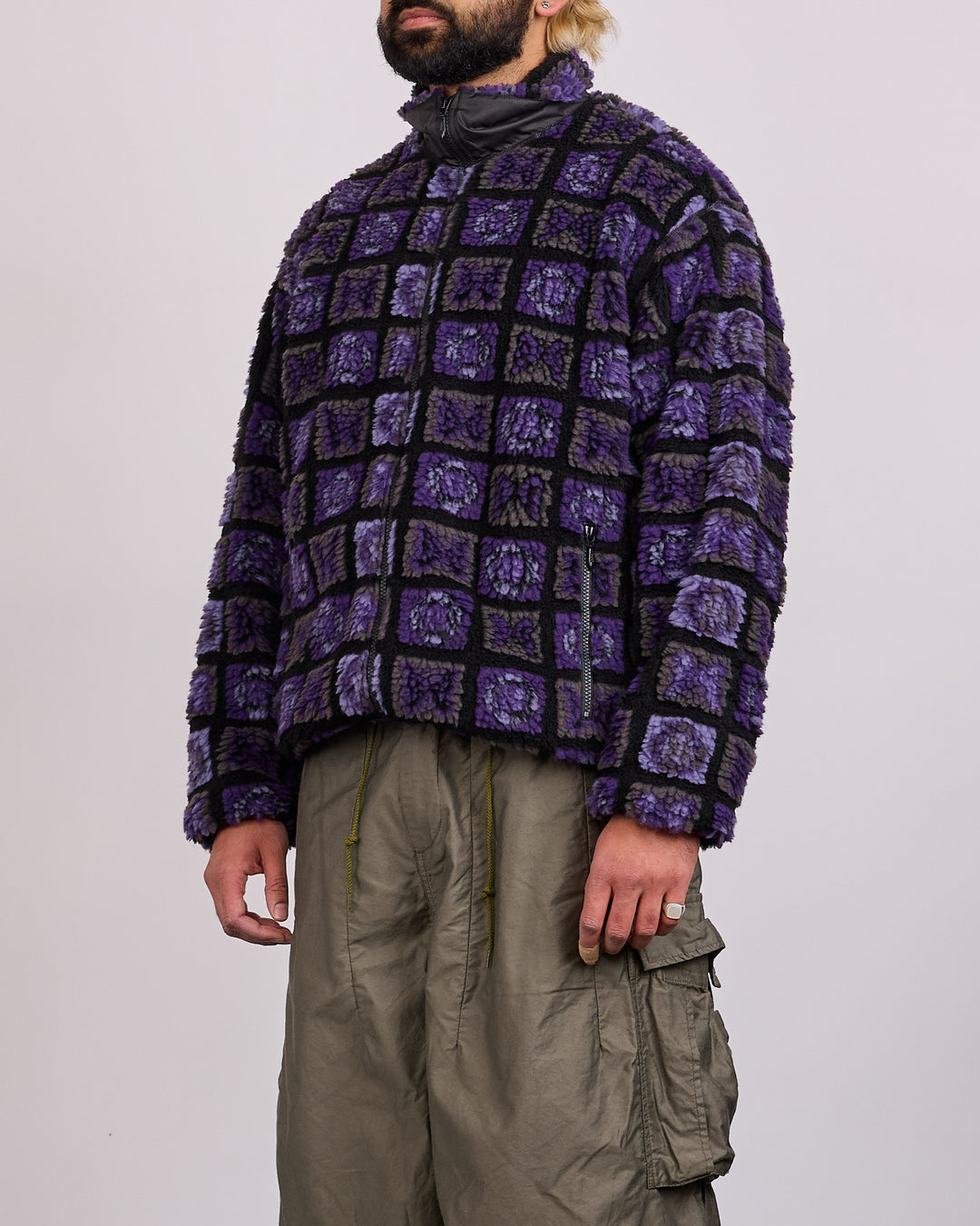 Needles Acrylic Pile Fur Jacket Dark Purple