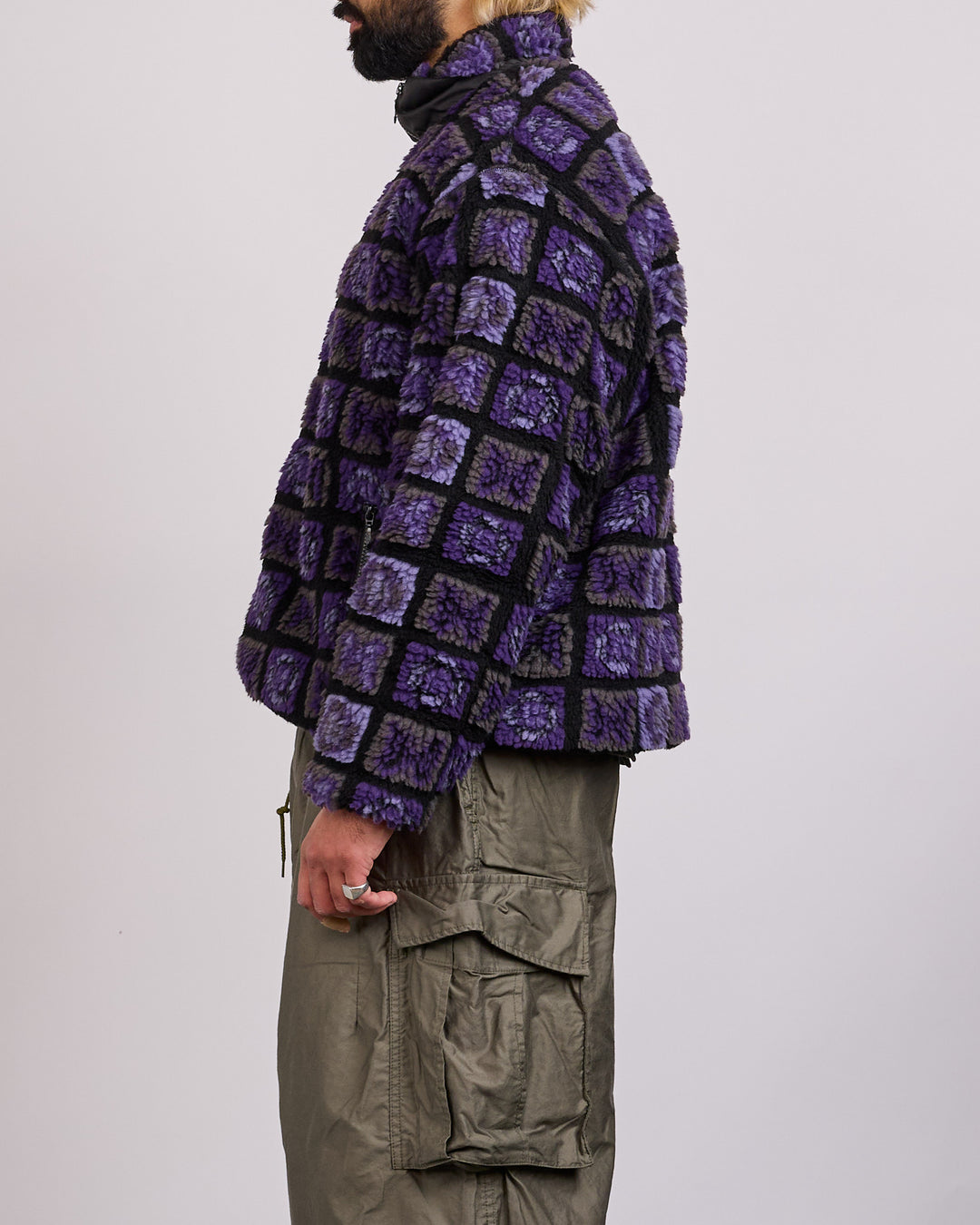 Needles Acrylic Pile Fur Jacket Dark Purple