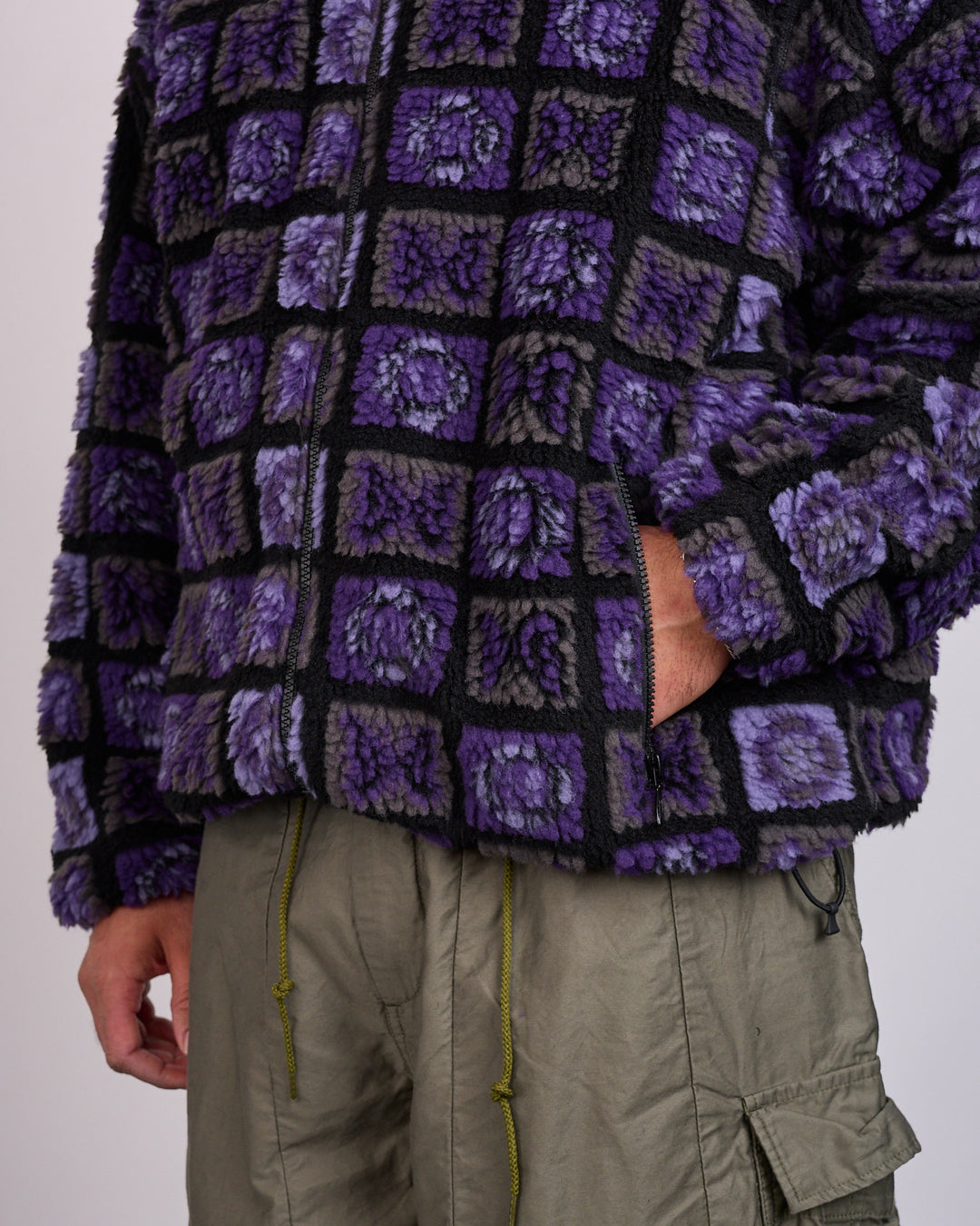 Needles Acrylic Pile Fur Jacket Dark Purple