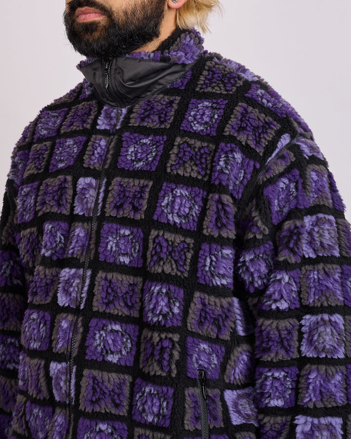 Needles Acrylic Pile Fur Jacket Dark Purple