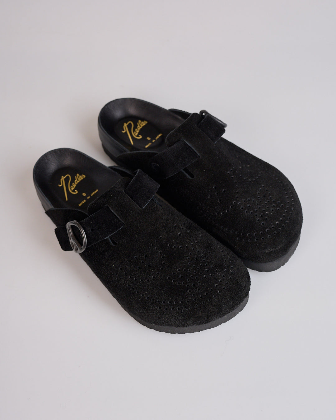 Needles Clog Suede Sandal Black