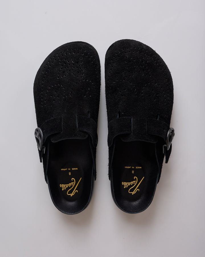 Needles Clog Suede Sandal Black
