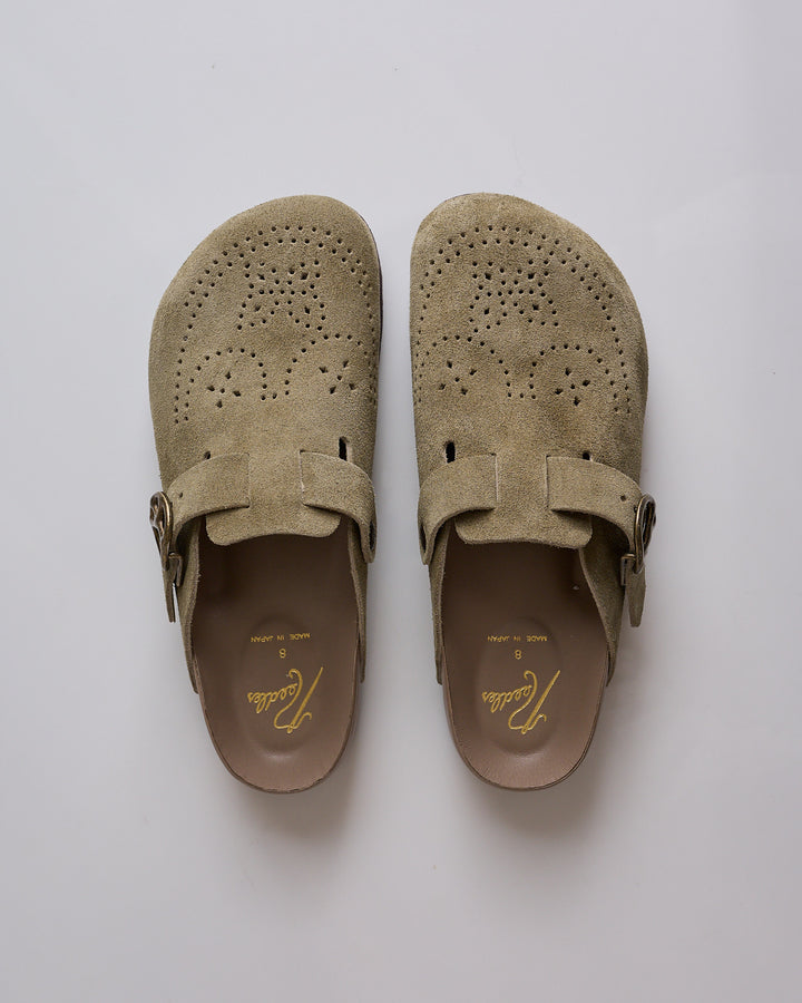 Needles Clog Suede Sandal Taupe