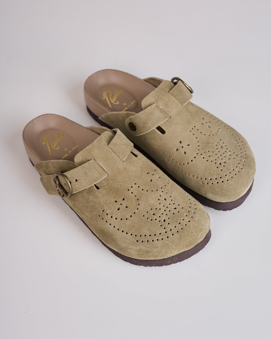 Needles Clog Suede Sandal Taupe