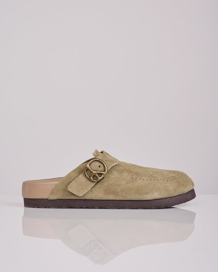 Needles Clog Suede Sandal Taupe