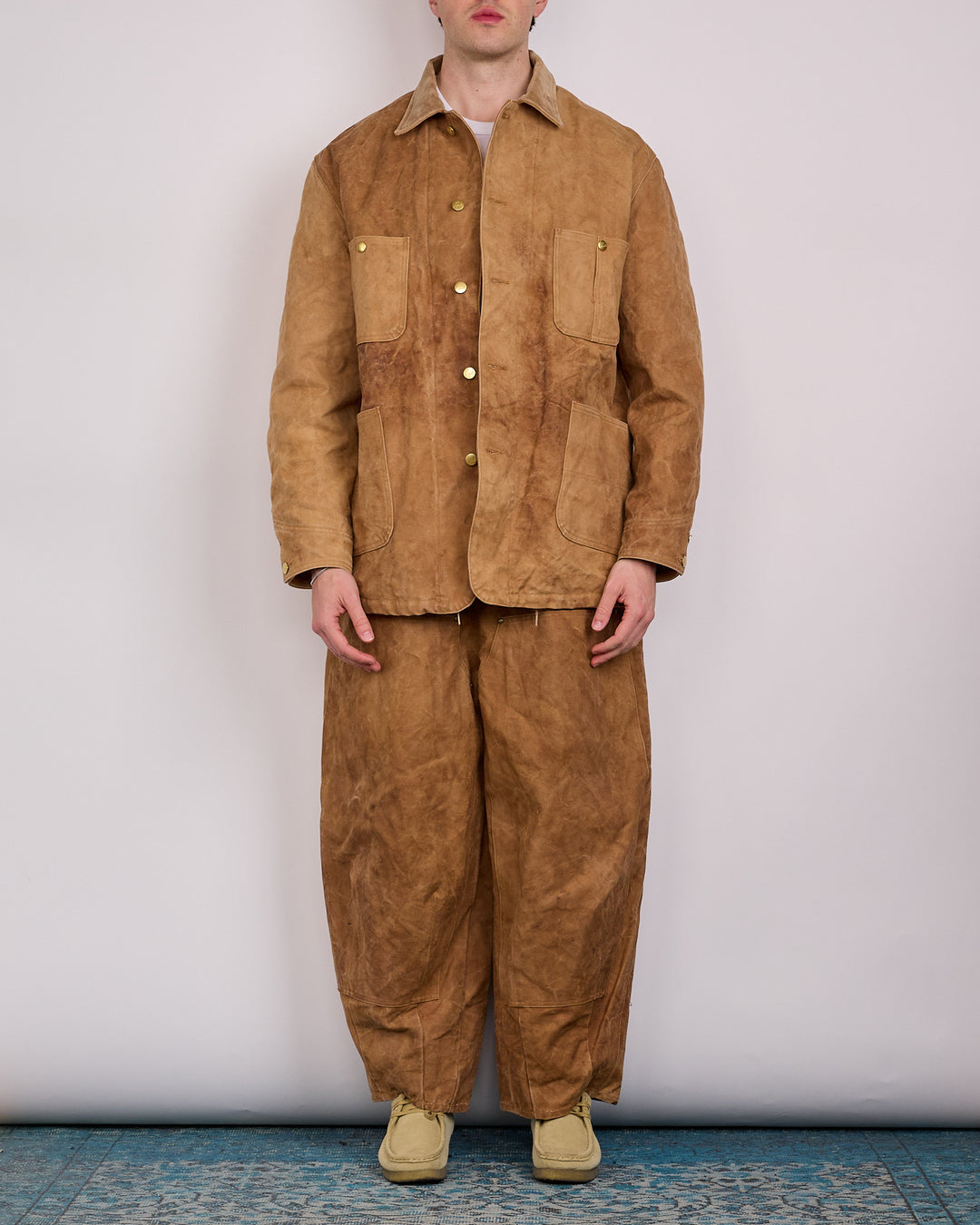 Needles Coverall Jacket Duck Canvas Kakishibu Dye Brown