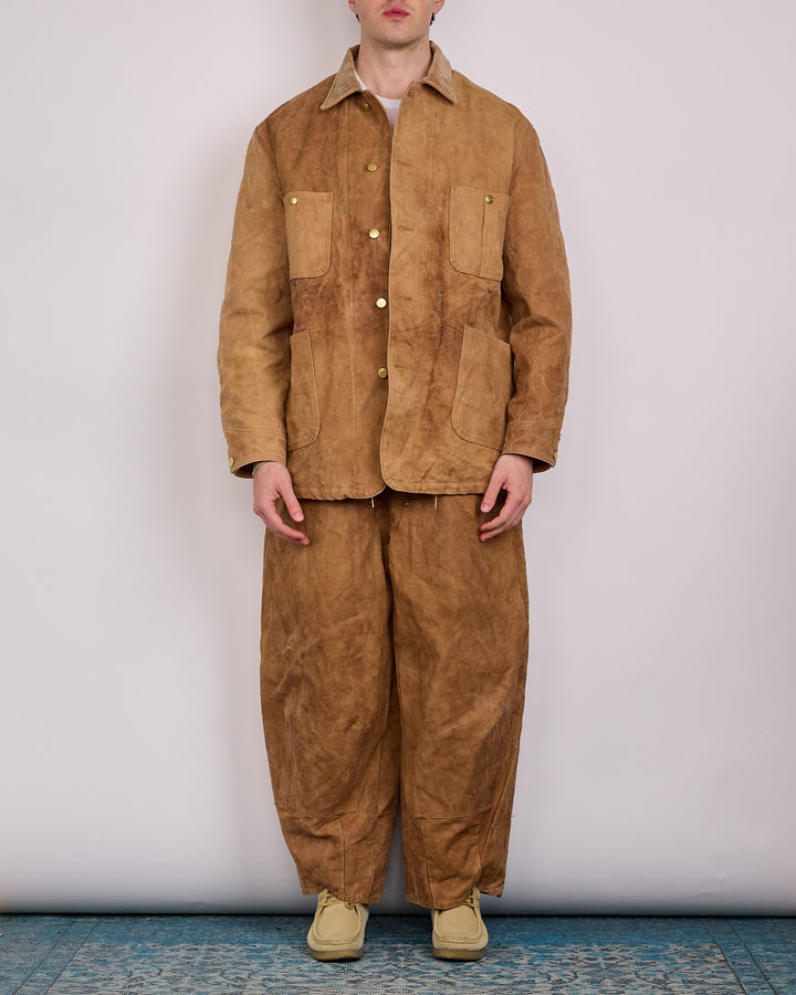 Needles Coverall Jacket Duck Canvas Kakishibu Dye Brown
