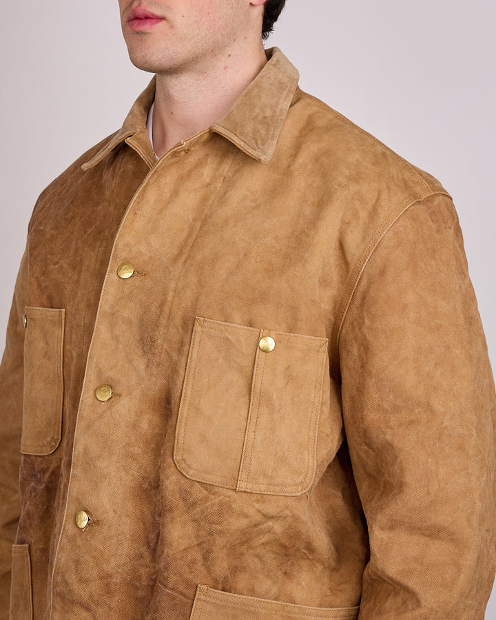 Needles Coverall Jacket Duck Canvas Kakishibu Dye Brown