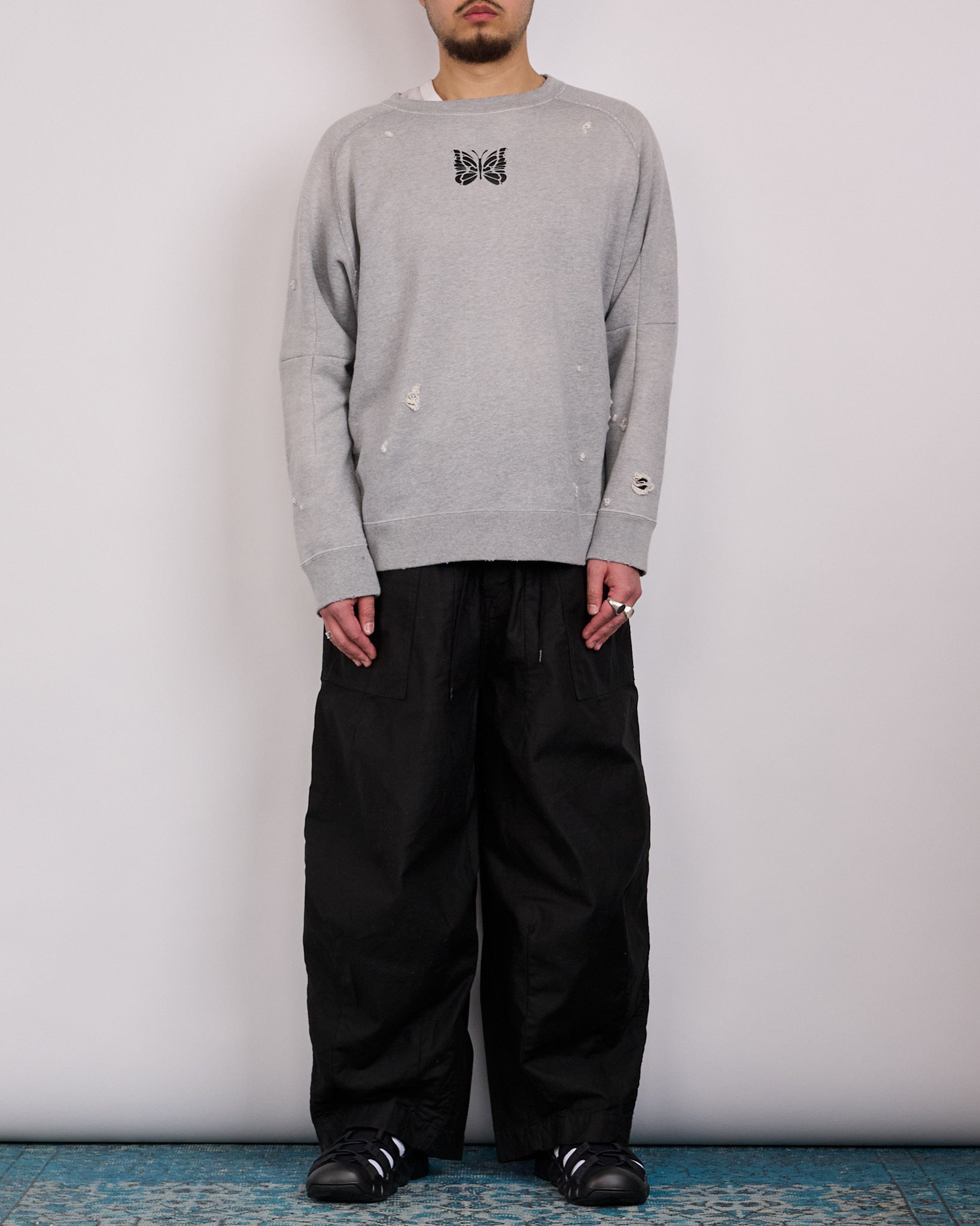 Needles Deconstructed Crewneck Sweat Shirt Lt.Grey – LESS 17