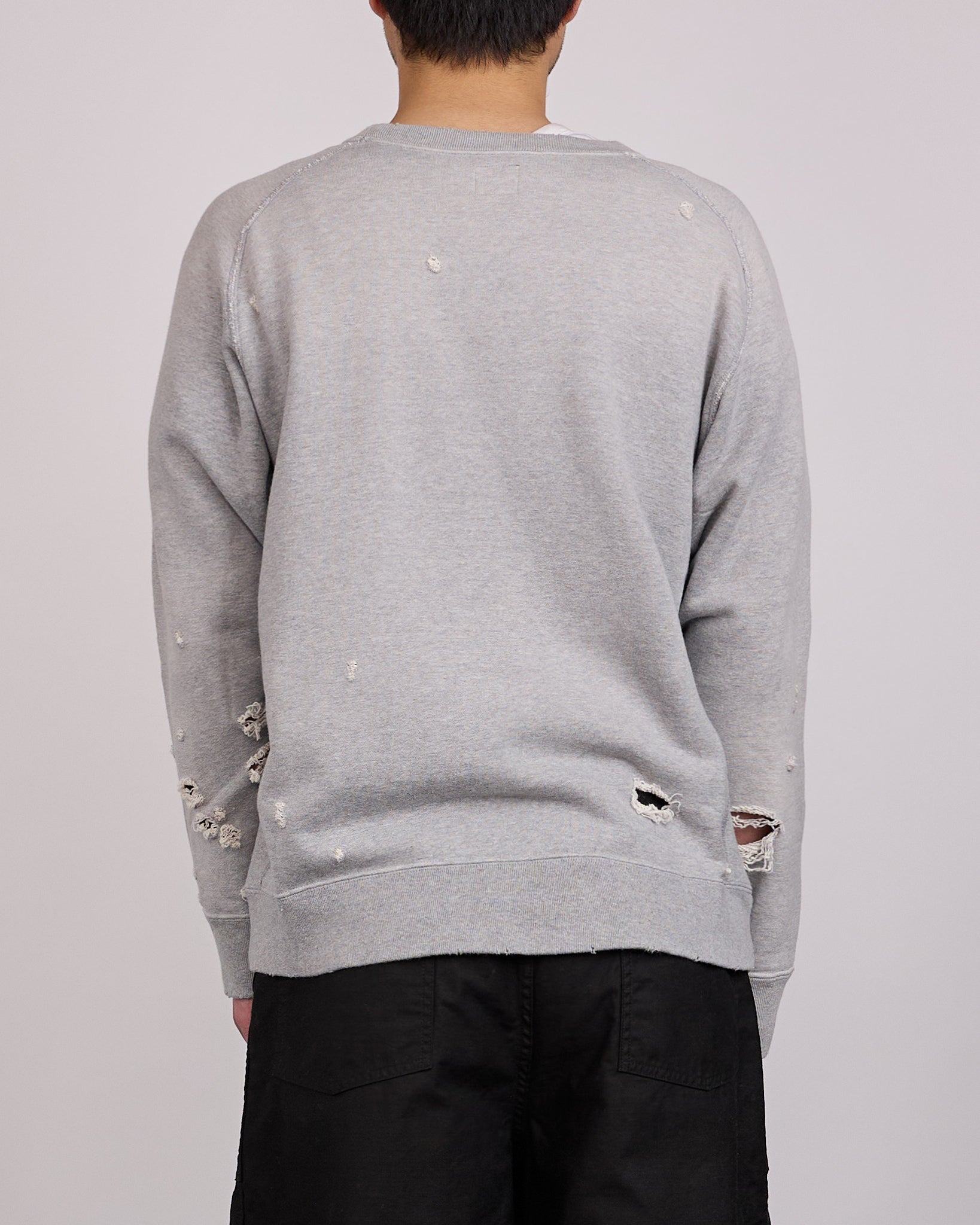 Needles Deconstructed Crewneck Sweat Shirt Lt.Grey – LESS 17