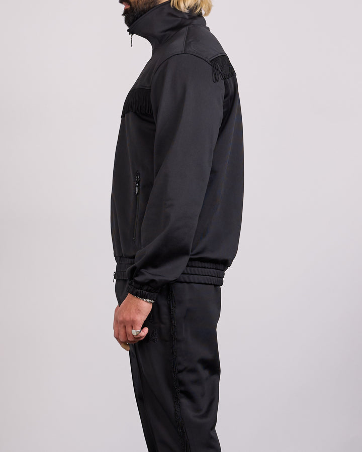 Needles Fringe Tricot Jersey Track Jacket Black