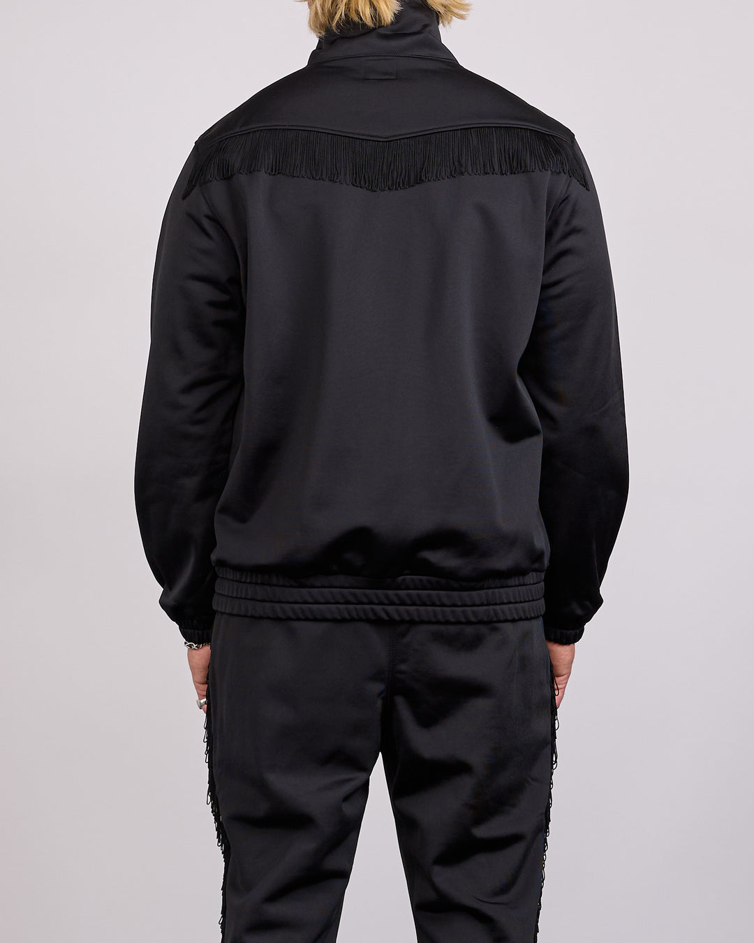 Needles Fringe Tricot Jersey Track Jacket Black