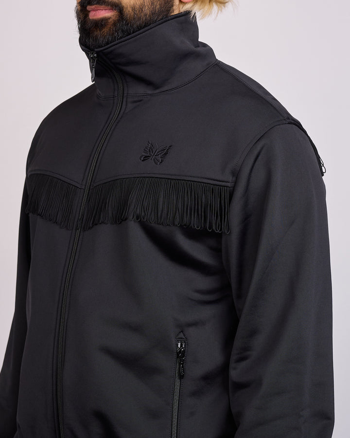 Needles Fringe Tricot Jersey Track Jacket Black