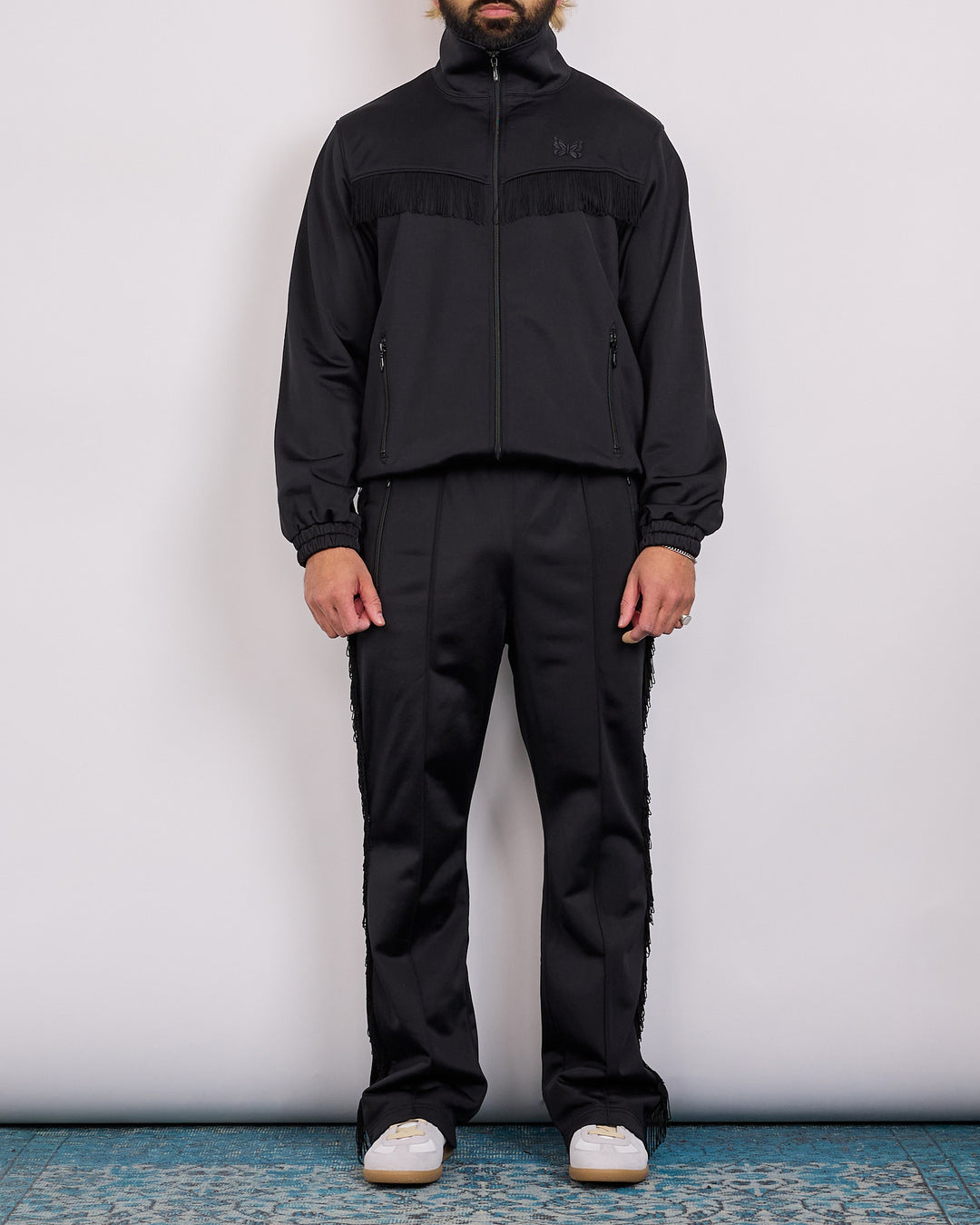 Needles Fringe Tricot Jersey Track Pant Black