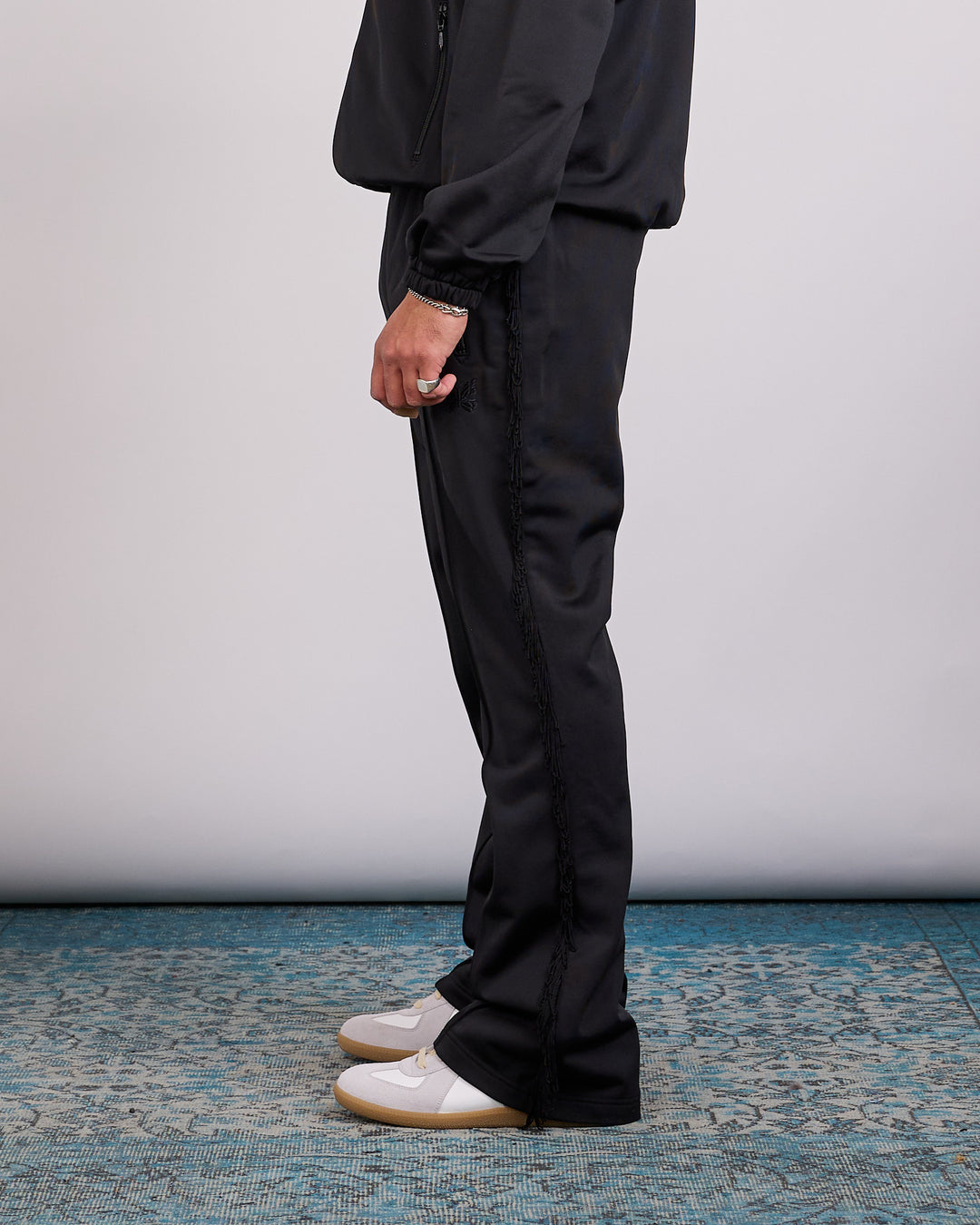 Needles Fringe Tricot Jersey Track Pant Black