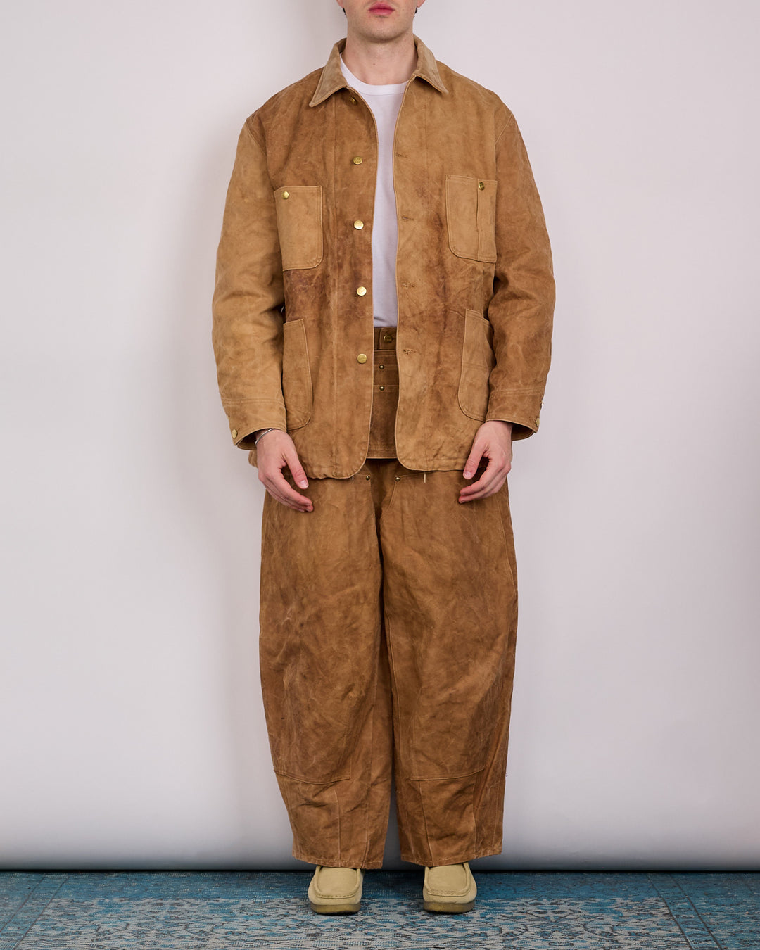 Needles H.D. Apron Pant Duck Canvas Kakishibu Dye Brown