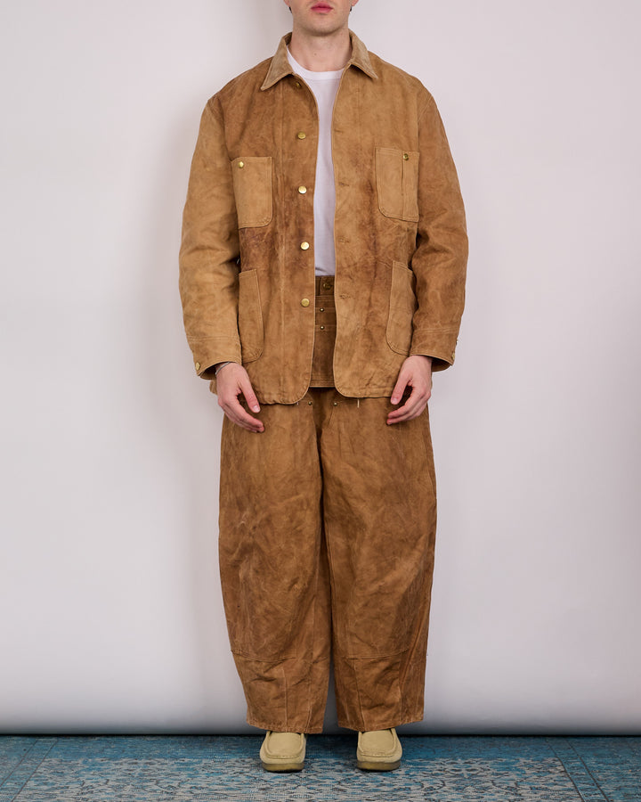 Needles H.D. Apron Pant Duck Canvas Kakishibu Dye Brown