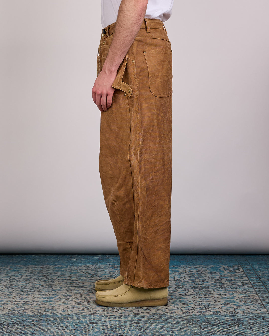 Needles H.D. Apron Pant Duck Canvas Kakishibu Dye Brown