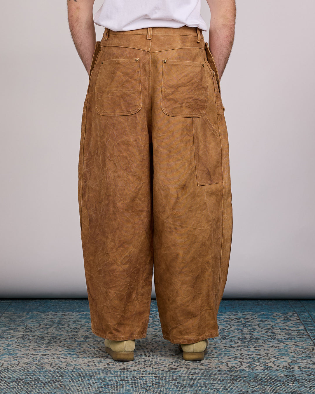 Needles H.D. Apron Pant Duck Canvas Kakishibu Dye Brown