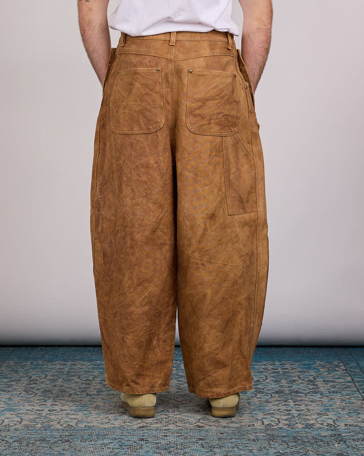 Needles H.D. Apron Pant Duck Canvas Kakishibu Dye Brown