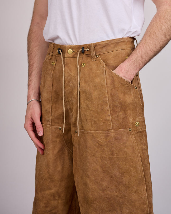 Needles H.D. Apron Pant Duck Canvas Kakishibu Dye Brown