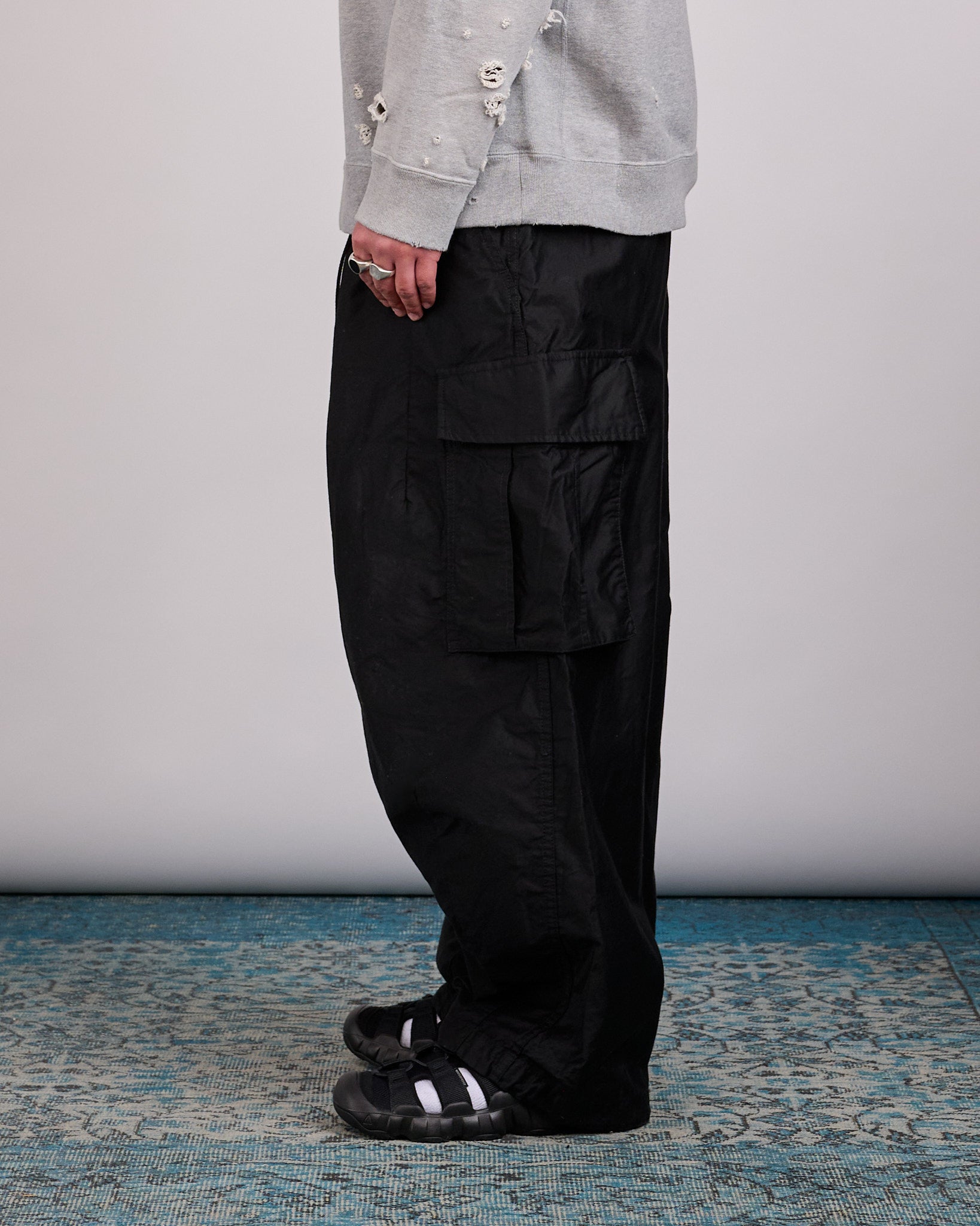 パンツ Needles H.D pants-BDU black NEEDLES: Black H.D. BDU Cargo Pants | SSENSE