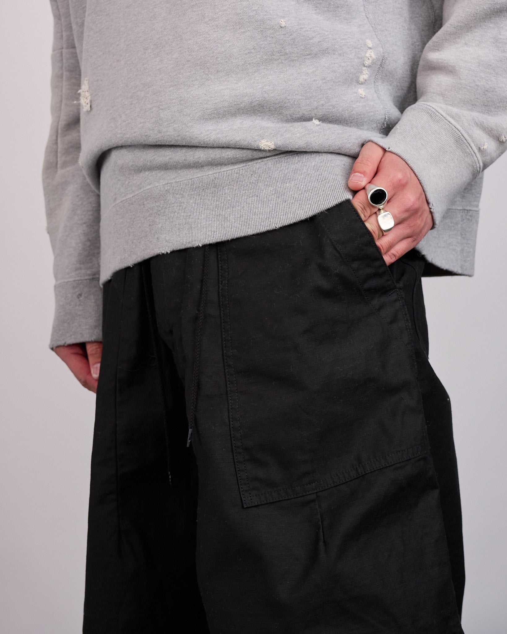 Needles H.D. Fatigue Cotton Pant Black – LESS 17