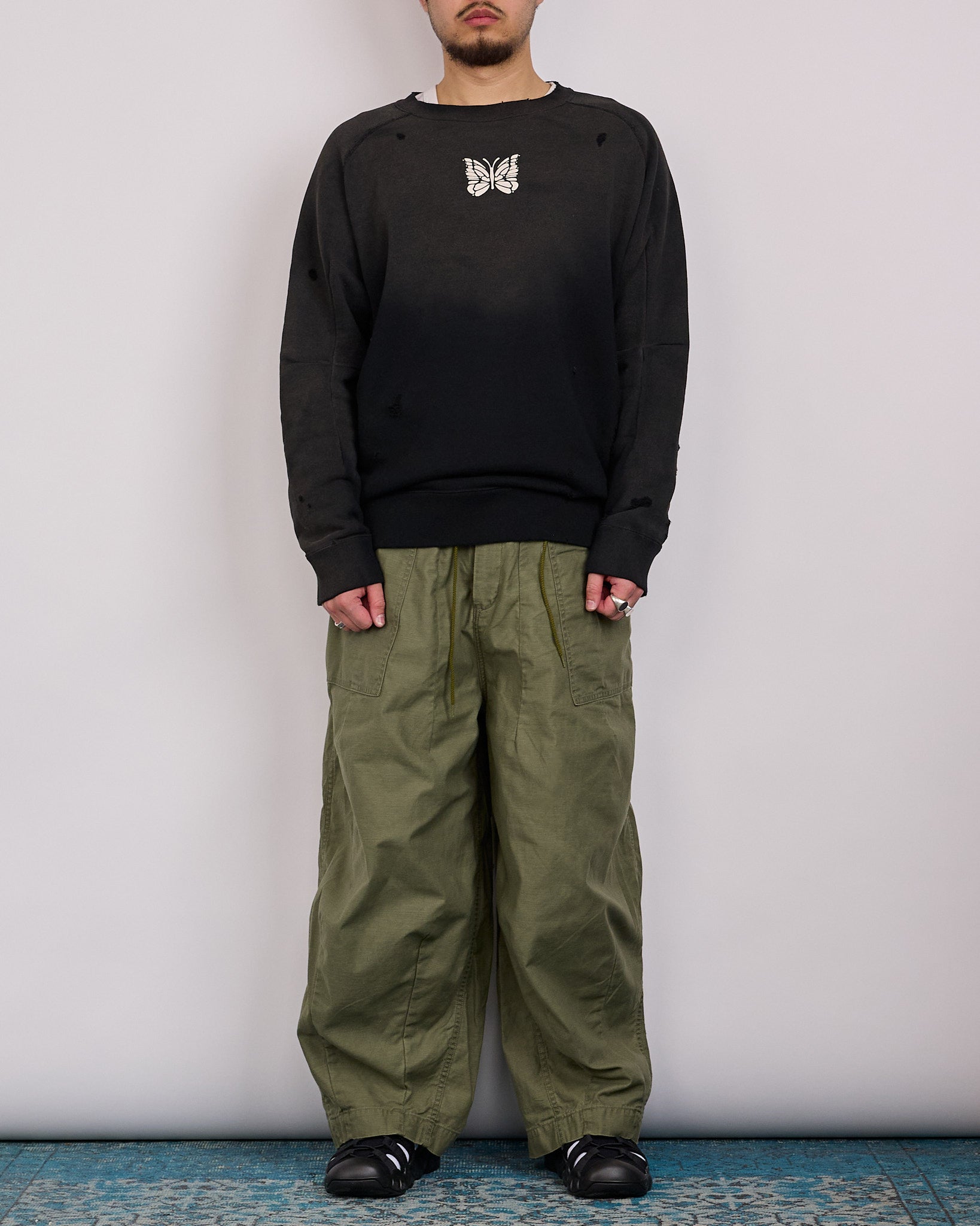 k*h様 needles h.d. pant fatigue Needles H.D. Fatigue Cotton Pant Olive – LESS 17