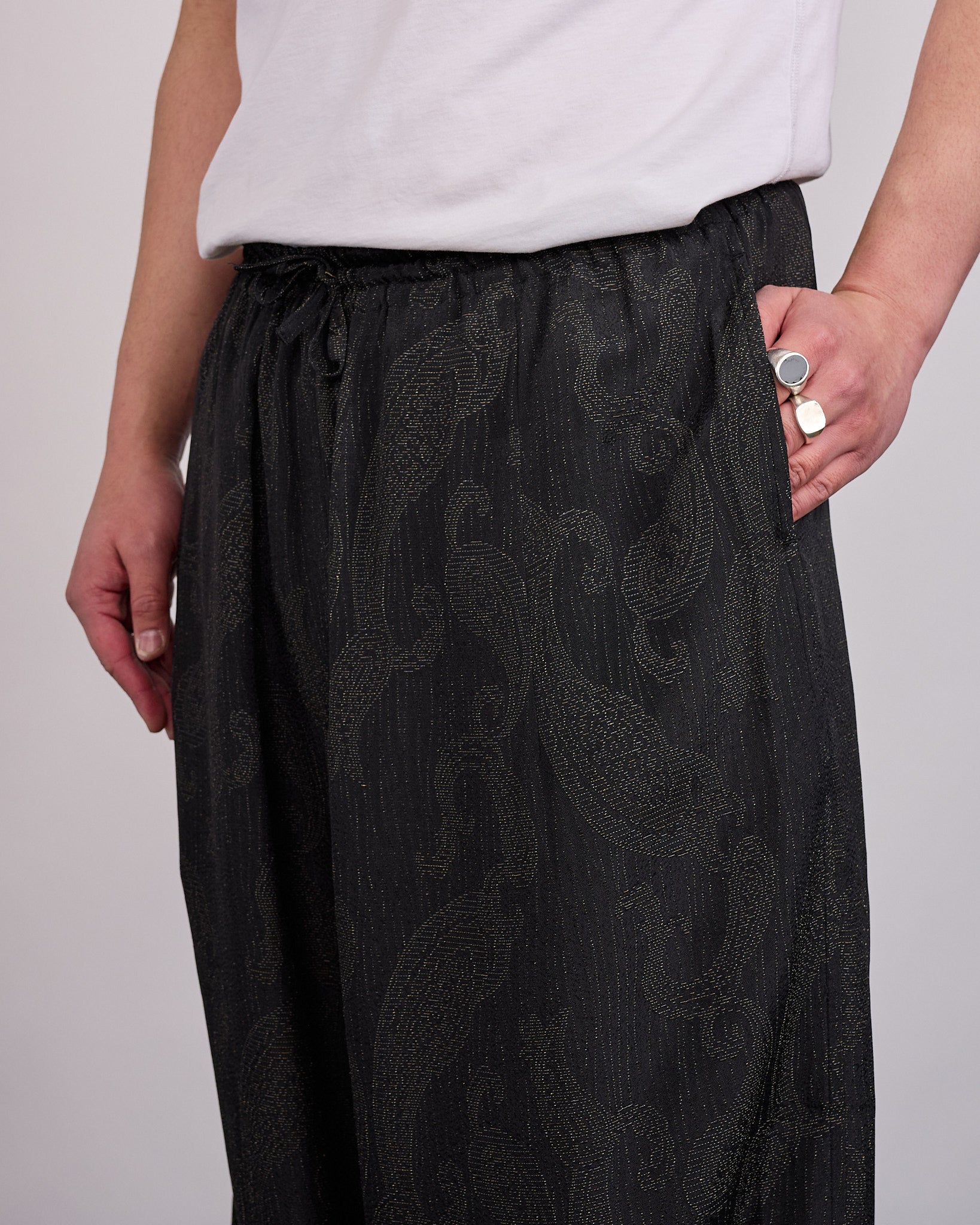 Needles H.D. Pant Rayon Paisley Jacquard Black – LESS 17