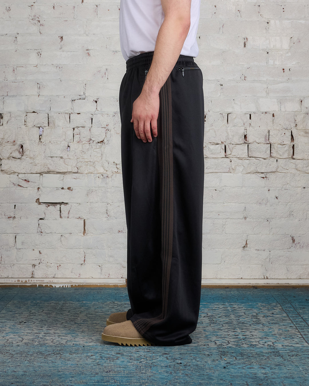 Needles H.D. Poly Smooth Track Pant Black