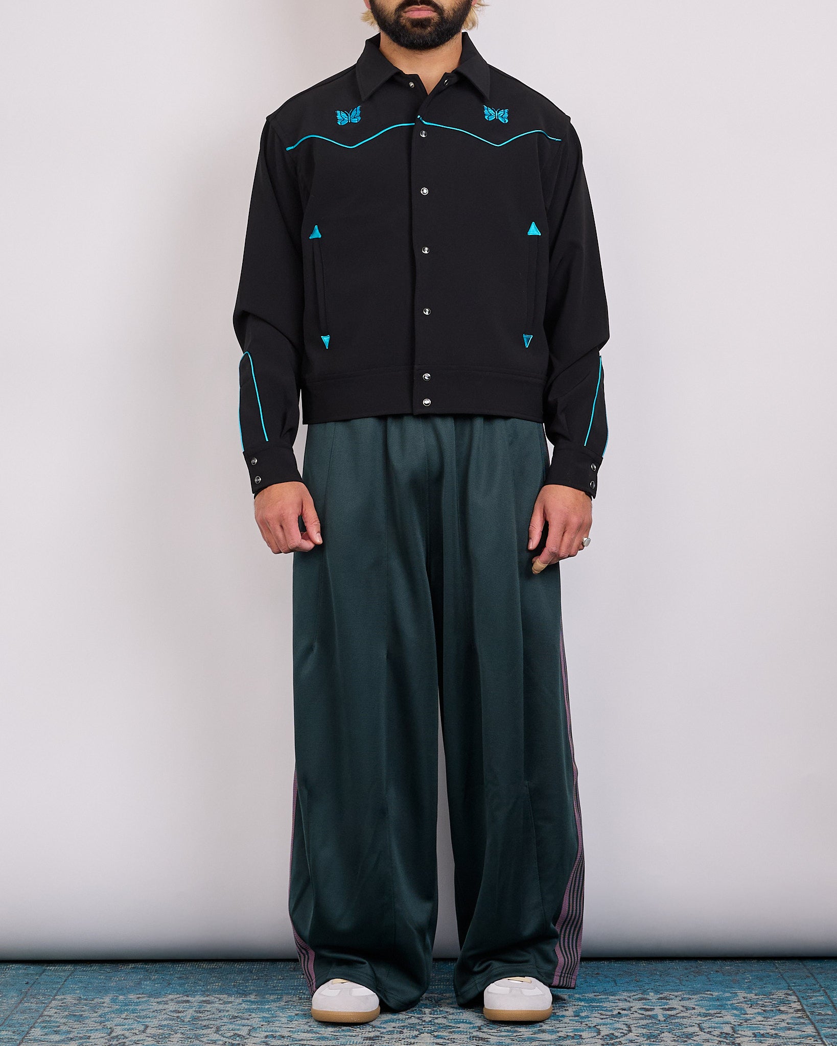 Needles H.D. Track Pant Poly Smooth Green – LESS 17