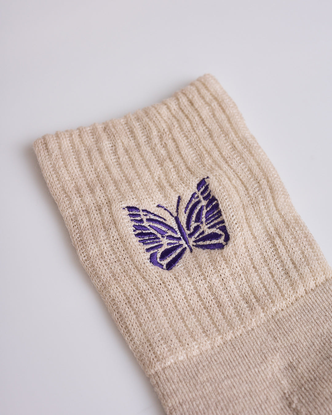 Needles Merino Wool Rib Sock Beige