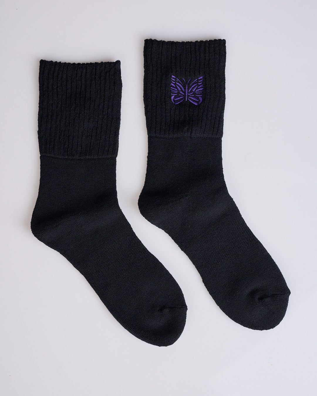 Needles Merino Wool Rib Sock Black