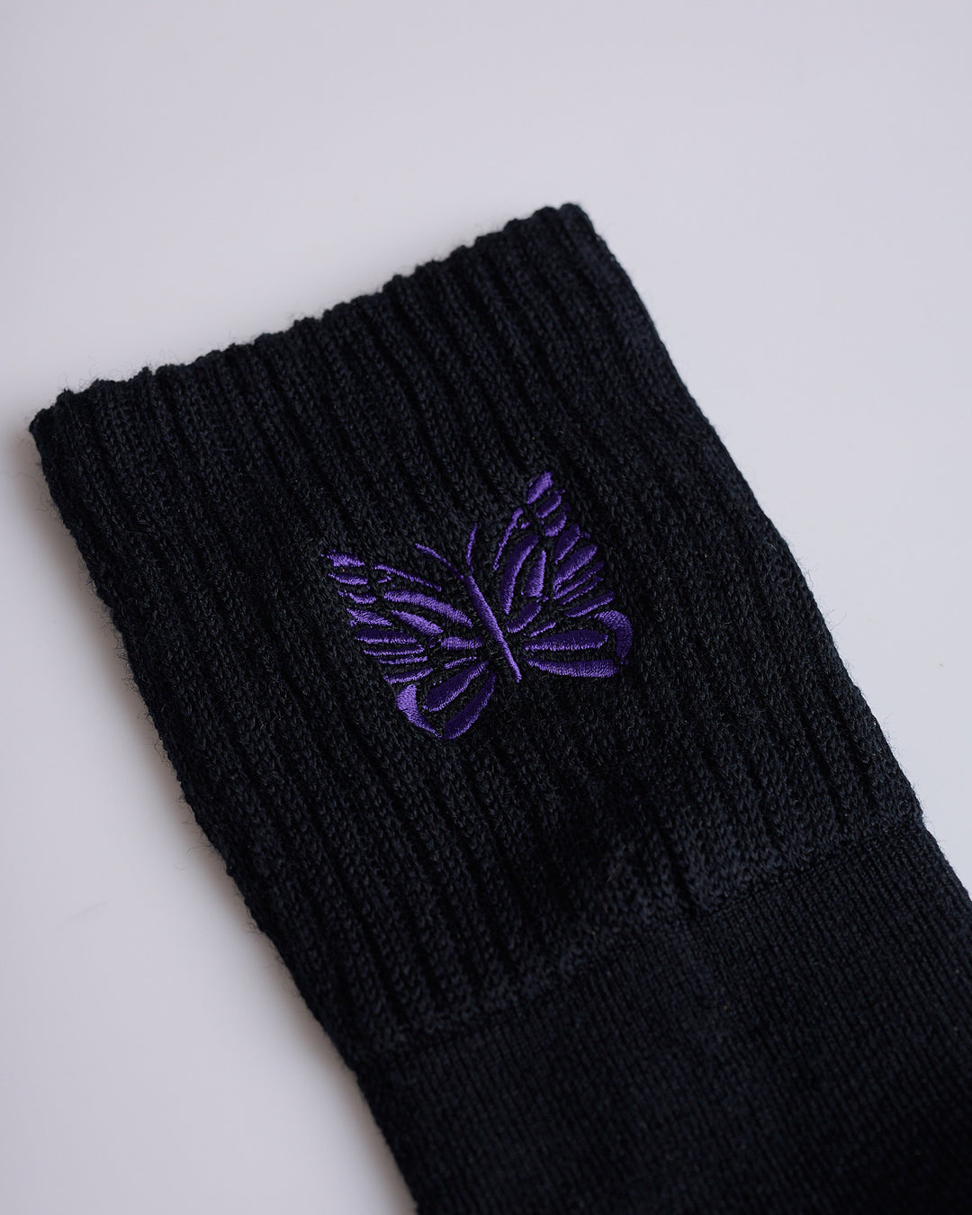 Needles Merino Wool Rib Sock Black