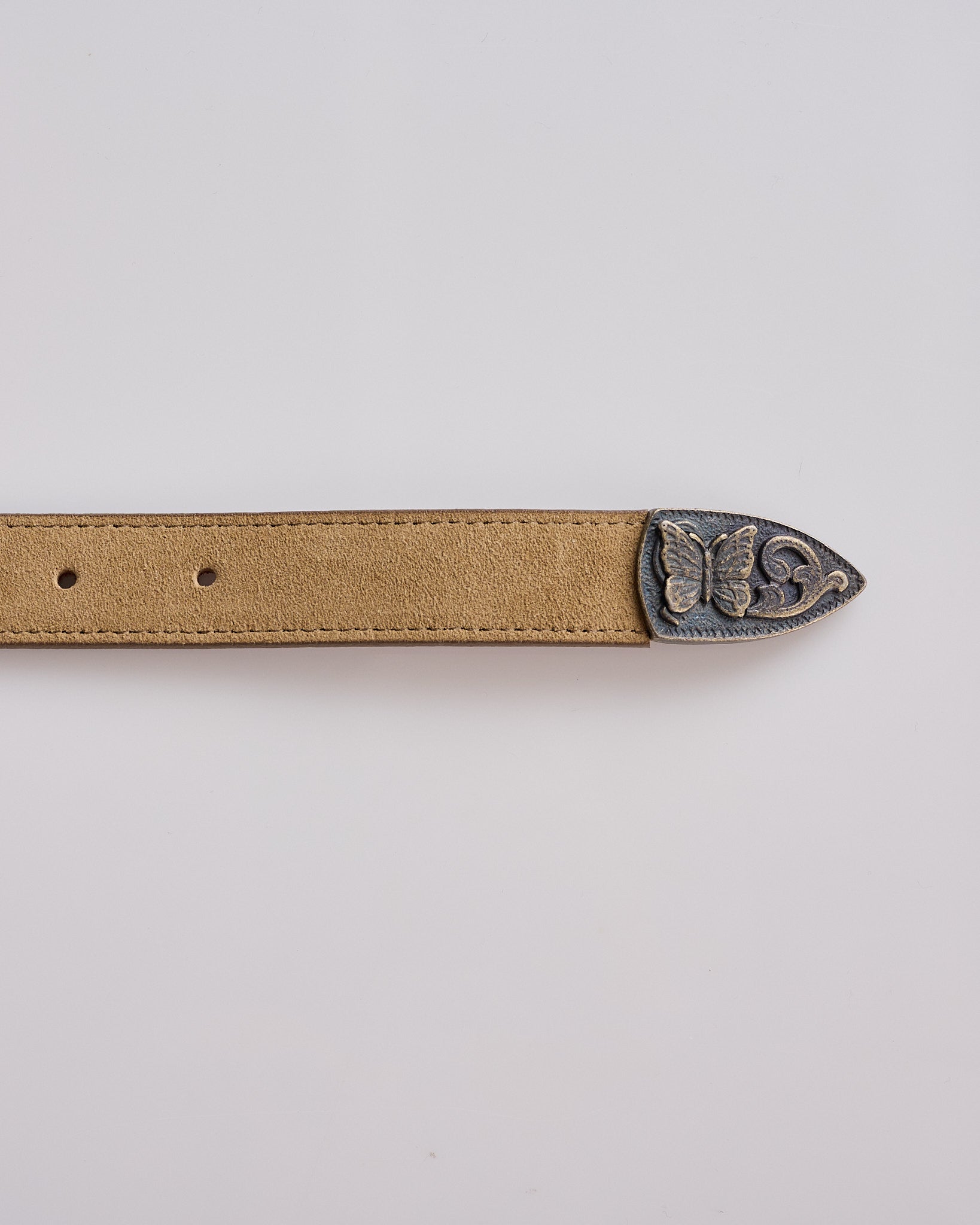 Needles Papillion Western Tip Suede Belt Taupe – LESS 17