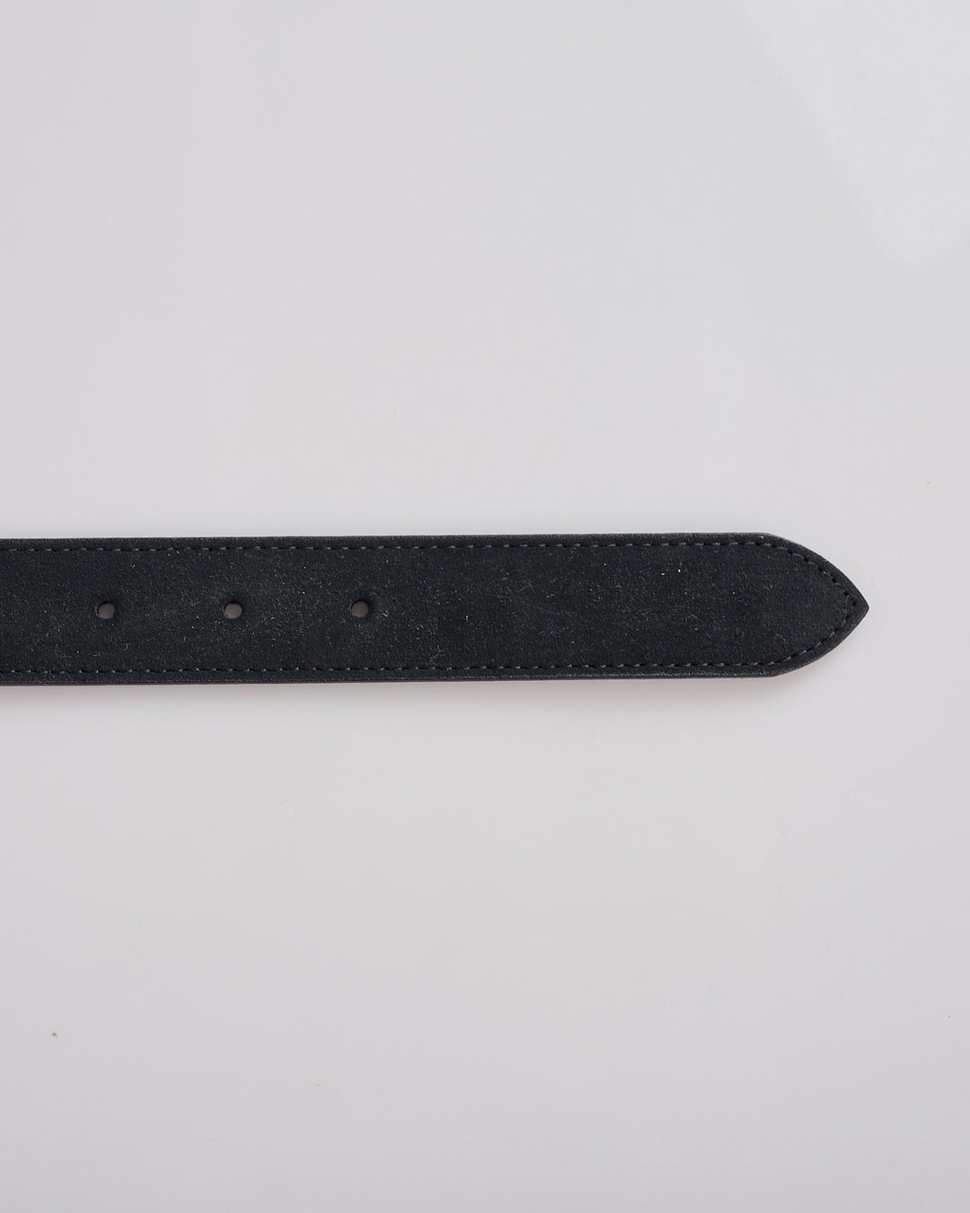 Needles Papillon Square Buckle Suede Belt Black