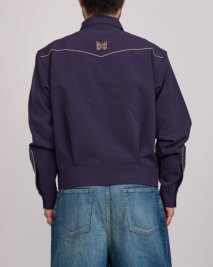 Needles Piping Cowboy Double Cloth Snap Jacket Purple